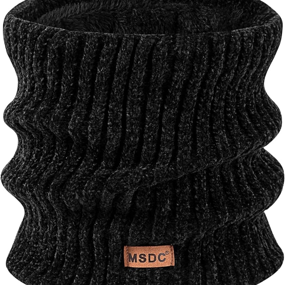 Winter Scarf for Women Neck Gaiter Warmer Chenille Fleece Face Mask